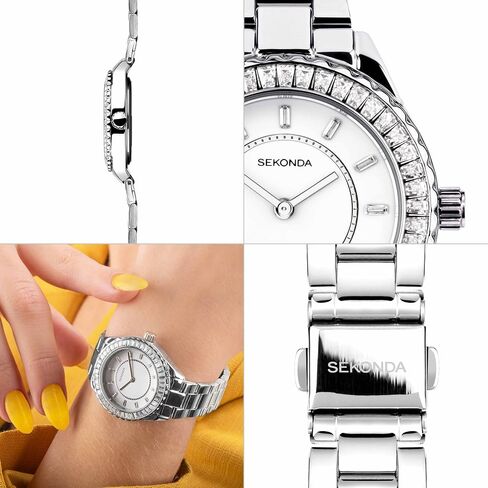 Sekonda Classic Margot Ladies 34mm Quartz Watch with Analogue Display, and Stainless Steel Strap in Saudi Arabia