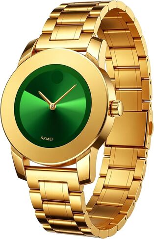 SKMEI Womens Wrist Watches,Luxury Elegant Minimalist Quartz Stainless Steel Gold Watch for Ladies with Dainty Diamond Dial Accents in Saudi Arabia