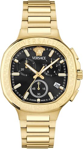 Versace V-Chrono Square Leather Watch in Kuwait
