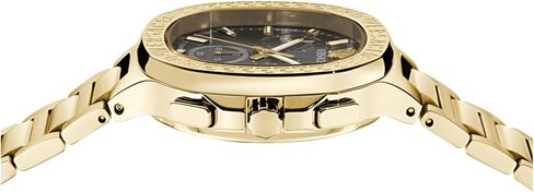 Versace V-Chrono Square Leather Watch in Kuwait