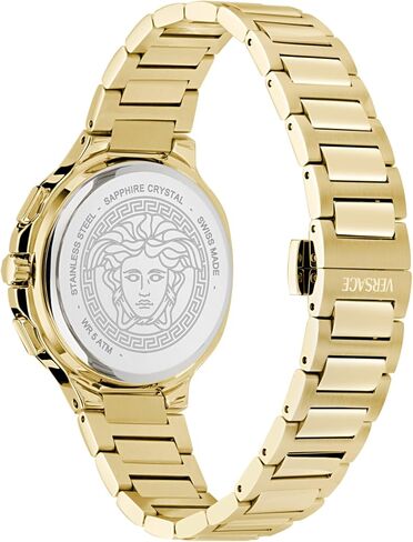 Versace V-Chrono Square Leather Watch in Kuwait