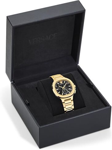 Versace V-Chrono Square Leather Watch in Kuwait