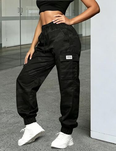 Women's Lightweight Hiking Cargo Pants | Quick-Dry Tactical Pants with Elastic Waist & Tapered Leg in Kuwait