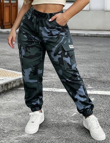 Women's Lightweight Hiking Cargo Pants | Quick-Dry Tactical Pants with Elastic Waist & Tapered Leg in Kuwait