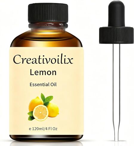 زيت الليمون العطري 118 مل - زيت عطري طبيعي معصور على البارد لمستحضرات التجميل والمرطب - زيت الليمون للبشرة والشعر والتنظيف 120 مل in Kuwait
