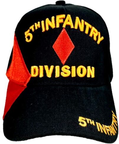 5th Infantry Division Ball Cap Hat Black Embroidered Acrylic Army H4 in Saudi Arabia