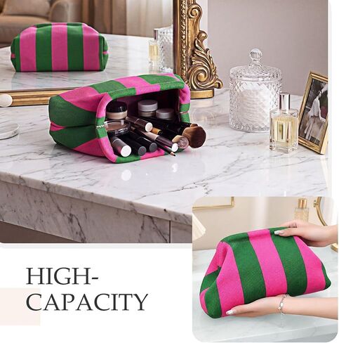 Kacctyen 4 Pack Mahjong Tile Bags Woven Clutch Purses for Women Striped Dumpling Bag Summer Beach Evening Handbag Mahjong Accessories and Gift for Game Lover Mahjong Tile Vacation Party Supplies in Kuwait