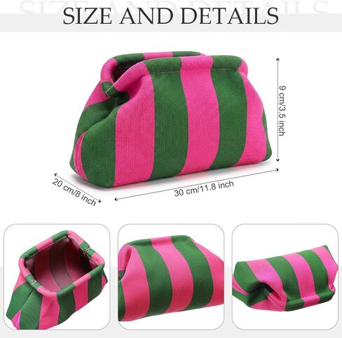 Kacctyen 4 Pack Mahjong Tile Bags Woven Clutch Purses for Women Striped Dumpling Bag Summer Beach Evening Handbag Mahjong Accessories and Gift for Game Lover Mahjong Tile Vacation Party Supplies in Kuwait
