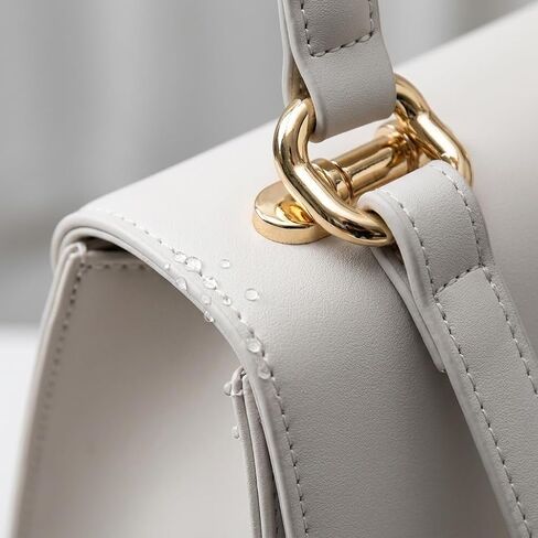 SUMELL Chic Embossed Tote Bag for Women - Versatile White PU Leather Shoulder Bag & Crossbody Purse with Adjustable Strap in Saudi Arabia