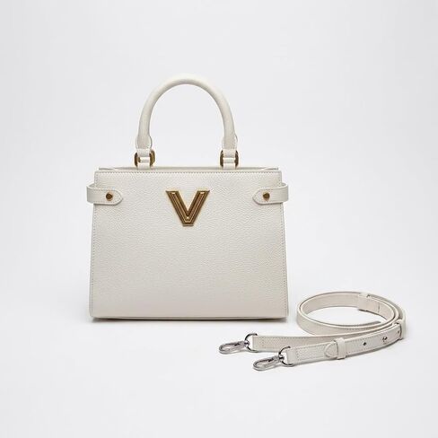 SUMELL Chic Embossed Tote Bag for Women - Versatile White PU Leather Shoulder Bag & Crossbody Purse with Adjustable Strap in Saudi Arabia