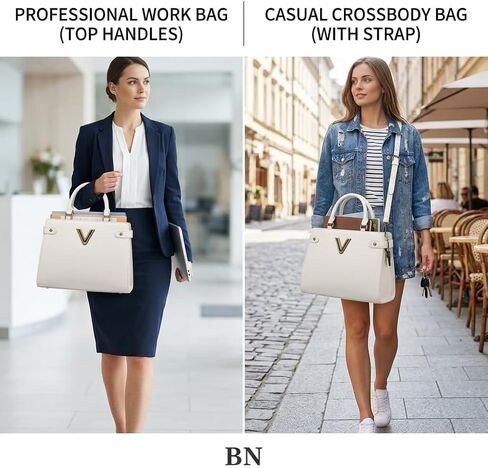 SUMELL Chic Embossed Tote Bag for Women - Versatile White PU Leather Shoulder Bag & Crossbody Purse with Adjustable Strap in Saudi Arabia