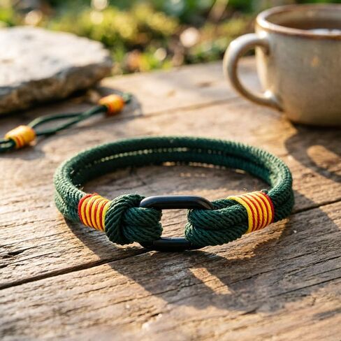 Handmade 4mm Milan Rope Braided Bracelet Black Oval Button Cord Braclet For Men Outdoor Armband Survival Jewelry Gift Homme in Kuwait