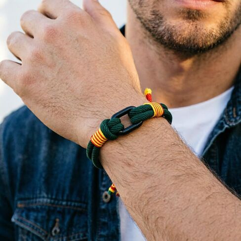 Handmade 4mm Milan Rope Braided Bracelet Black Oval Button Cord Braclet For Men Outdoor Armband Survival Jewelry Gift Homme in Kuwait