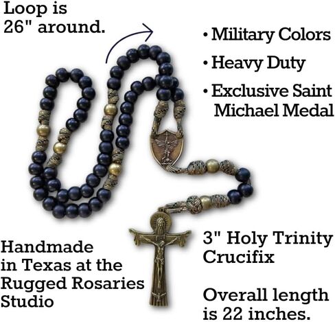 Rugged Rosaries - Soldier Paracord Rosary in Military Camo - Strongest Rosaries in Saudi Arabia
