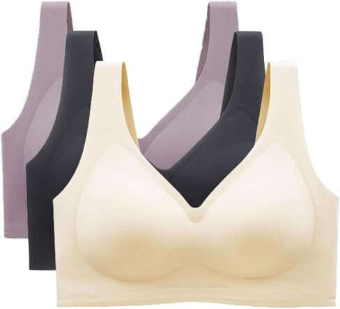 Soft Intention Jelly Wireless Bra Seamless Push Up Full Coverage Plus Size for Older Women in Saudi Arabia