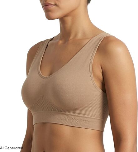 Lands' End Womens Full Coverage Bra Cotton Comfort Seamless Basics in Kuwait