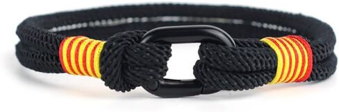 Handmade 4mm Milan Rope Braided Bracelet Black Oval Button Cord Braclet For Men Outdoor Armband Survival Jewelry Gift Homme in Kuwait