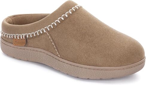 Zigzagger Women's Slip On Moccasin Slippers, Microsuede Indoor/Outdoor Comfy House Shoes with Memory Foam, Cozy Loafer Clog Slippers (Oat Straw, Size 10) in Kuwait