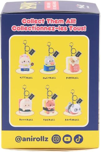 Anirollz Miniz SPAM Officially Licensed Blind Surprise Box 3.5 Inch Plush Keychain Collectible Random Character Charm Keyring Accessory in Saudi Arabia