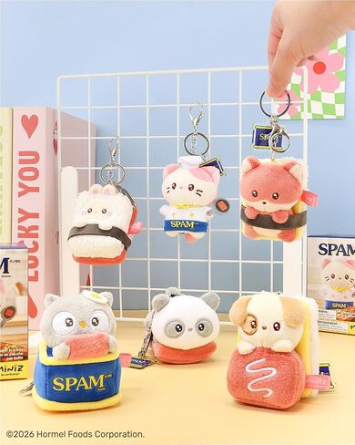 Anirollz Miniz SPAM Officially Licensed Blind Surprise Box 3.5 Inch Plush Keychain Collectible Random Character Charm Keyring Accessory in Saudi Arabia