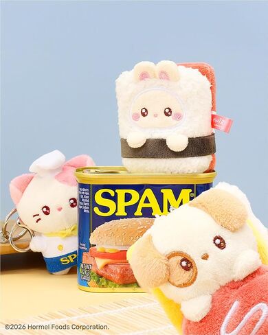 Anirollz Miniz SPAM Officially Licensed Blind Surprise Box 3.5 Inch Plush Keychain Collectible Random Character Charm Keyring Accessory in Saudi Arabia