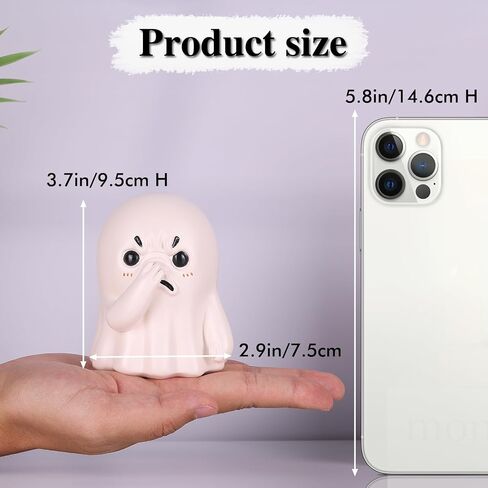orenm Holding Nose Ghost Figurines - Cute Halloween Decor Indoor Resin Ghost Figurines,Funny Bathroom or Shelf Knick Knacks Statue,Home Bedroom Office Desk Decor Art,Gifts for Ghost Lovers in Saudi Arabia