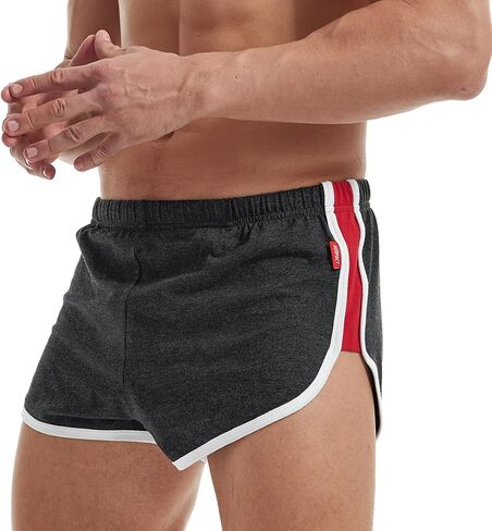AIMPACT Mens Running Athletic Short Shorts Lightweight Breathable Sexy Booty Shorts Side Split in Kuwait