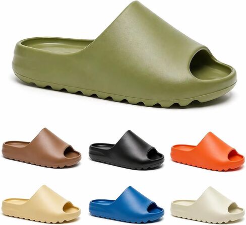 Pillow Slides for Women and Men, Cloud Slides Thick Sole EVA Sandals, Lightweight Non-Slip Shower Slides, Soft Comfortable House Bathroom Beach Slippers in Saudi Arabia