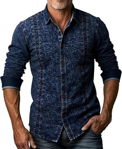 Classic Mens Denim Jackets Men Low Stretch Denim Jacket Denim Jackets for Men Jean Jacket Men for Casual Outfits in Kuwait