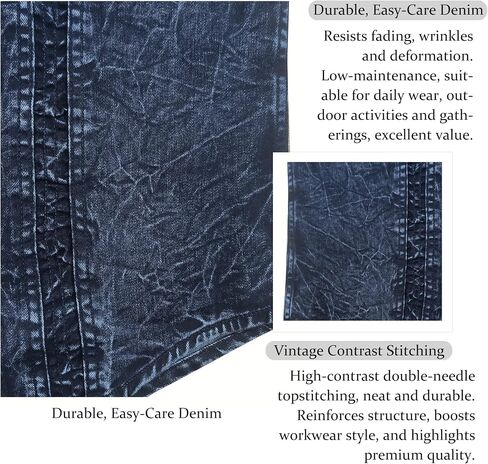 Classic Mens Denim Jackets Men Low Stretch Denim Jacket Denim Jackets for Men Jean Jacket Men for Casual Outfits in Kuwait