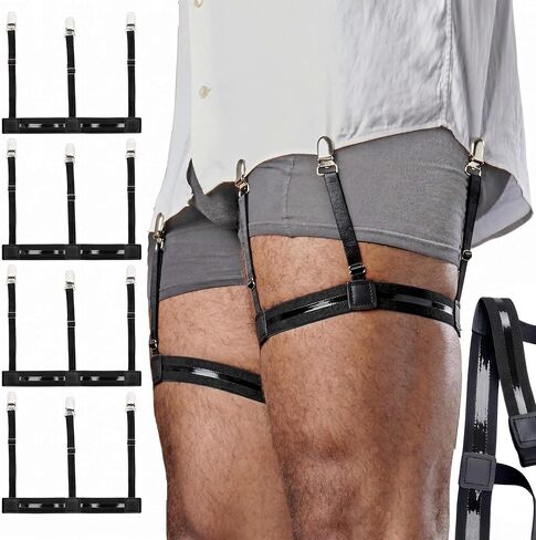 STAY GENT Mens Shirt Stays Adjustable Elastic Shirts Tucker Shirt Garter for Men Police Keep Shirt Tucked in Saudi Arabia