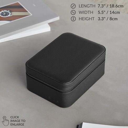 TAWBURY Fraser 4 Watch Case (Black) with a Set of 4 X-Small Pillows to Fit 5.5-6.9" Wrists in Saudi Arabia