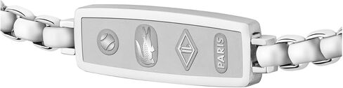 Lacoste District Bracelet – Men’s Stainless Steel Box Chain with Logo Plaque – Refined Modern Accessory in Kuwait