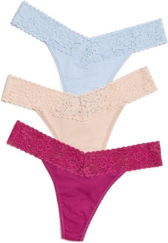 hanky panky Women's Dreamease Original Rise Thong 3 Pack, Plss, One Size in Kuwait
