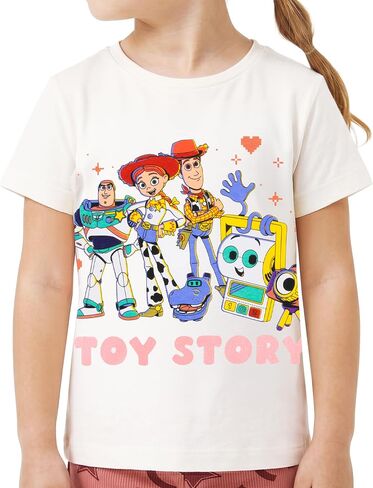 Disney Toy Story Outfit, Jessie, Woody, Buzz Lightyear Group Print Girls T Shirt And Shorts Set, Cute Summer Outfit, Pink 6 in Kuwait