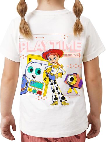 Disney Toy Story Outfit, Jessie, Woody, Buzz Lightyear Group Print Girls T Shirt And Shorts Set, Cute Summer Outfit, Pink 6 in Kuwait