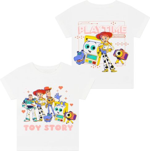 Disney Toy Story Outfit, Jessie, Woody, Buzz Lightyear Group Print Girls T Shirt And Shorts Set, Cute Summer Outfit, Pink 6 in Kuwait