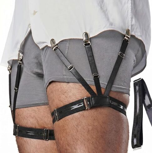 STAY GENT Mens Shirt Stays Adjustable Elastic Shirts Tucker Shirt Garter for Men Police Keep Shirt Tucked in Saudi Arabia