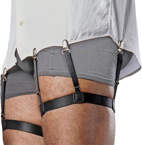 STAY GENT Mens Shirt Stays Adjustable Elastic Shirts Tucker Shirt Garter for Men Police Keep Shirt Tucked in Saudi Arabia