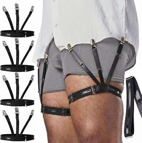 STAY GENT Mens Shirt Stays Adjustable Elastic Shirts Tucker Shirt Garter for Men Police Keep Shirt Tucked in Saudi Arabia