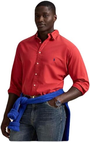 POLO RALPH LAUREN Mens Classic Big and Tall Button Down Oxford Shirt red 2xb in Kuwait