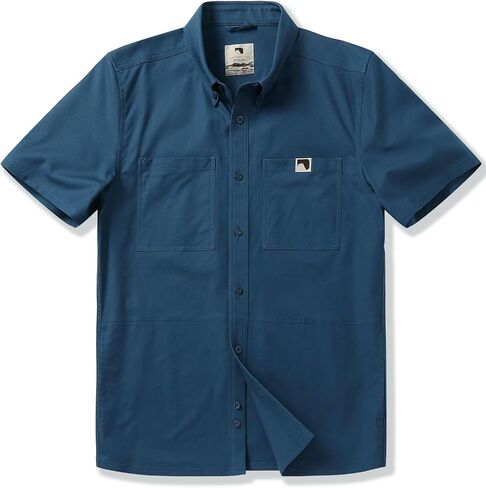 CHRONOLINE Men's Short Sleeve Work Shirt Heavyweight Cotton Canvas Utility Top 2026 Spring Summer Workwear Shirt in Saudi Arabia