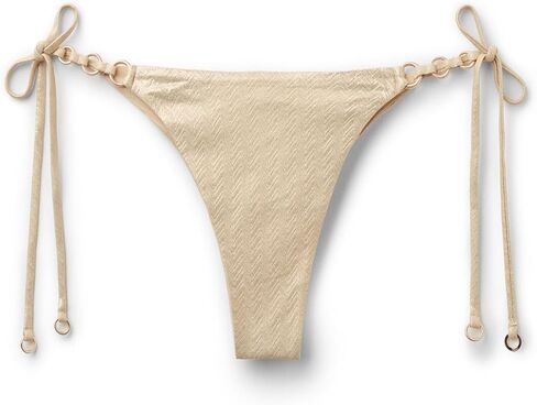 CALZEDONIA Woman's Tied Brazilian Swimsuit Bottoms Gold Waves in Saudi Arabia