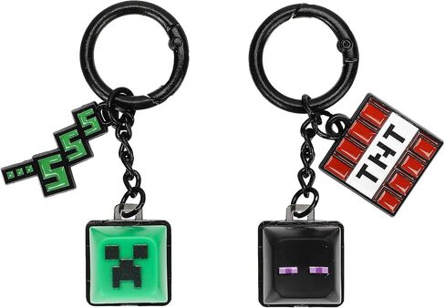 سلسلة مفاتيح Bioworld Minecraft Creeper & Enderman مكونة من قطعتين in Kuwait