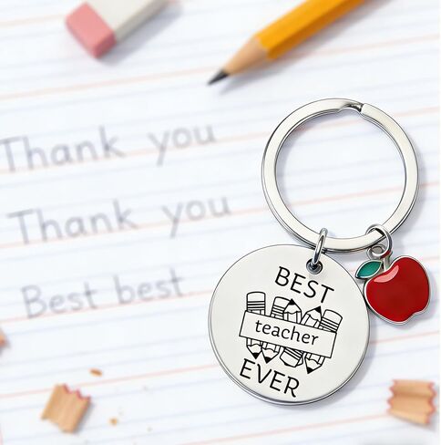 Thank You Keychain for Teachers, Teacher Appreciation Gifts for Women, Best Teacher Gifts for End of Year Christmas Valentines Day in Saudi Arabia