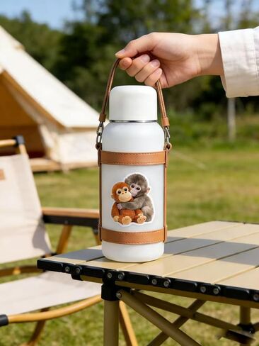 Protect Punch The Monkey Keychain Set - 3-Pack 2D Cute Style Orangutan Keychains for Backpack Purse Car Keys + Bonus Punch Monkey Sticker in Saudi Arabia