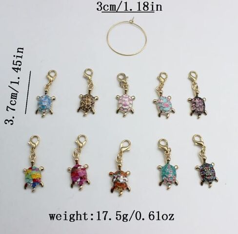 10pcs Turtle Keychain Set Cute and Stylish Multiple Styles Suitable for Decorating Backpacks Wallets Handbags in Kuwait