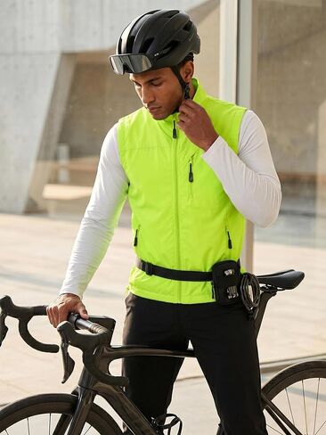 Men's Lightweight Vest Zip Up Sleeveless Jacket Windproof Softshell Outdoor Work Vest with Pockets in Saudi Arabia