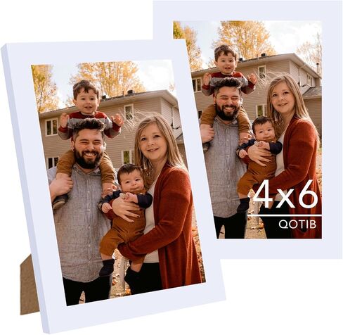 2 Packs 8.5x11 Picture Frame White, Engineered Wood 8.5 x 11 Photo Frame, 8.5 by 11 Picture Poster Frame for Wall Hanging and Tabletop Set of 2, White in Saudi Arabia
