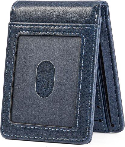 Slim Men's Wallet with Money Clip RFID Blocking Card Holder Bifold Card Holder Wallet in Saudi Arabia